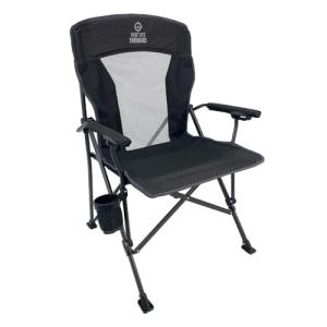 Venture Forward Alpha Ventback Sport Chair – Portable Foldable Outdoor Camping Chair with Breathable Mesh Back, Drink Holder & Carry Bag, Lightweight Steel Frame, 300 lb Capacity