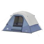 CORE 6 Person Lighted Dome Tent for Outdoor Family, Hiking, and Backpacking | Portable Dome Camp Tent with Storage Pockets for Camping Accessories