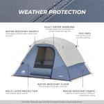 CORE 6 Person Lighted Dome Tent for Outdoor Family, Hiking, and Backpacking | Portable Dome Camp Tent with Storage Pockets for Camping Accessories