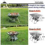 Stainless Steel Foldable Camping Grill with Carrying Bag