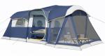 UNP Camping Tent 8 Person Waterproof Big Tunnel Tent with Screen Porch,Family Outdoor Large Tents for Camping 20' x 9' x 80in(H) (Dark Blue)