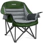 Youtanic Oversized Camping Chair, Portable Folding Camping Chairs with Side Pocket, Cup Holder and Carry Bag, Heavy Duty Outdoor Camping Chairs for Adults, Fishing, Sports, Trip, up to 400lbs, Style 7