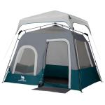 Camping Tents 4/6 Person Pop Up Instant Tent - Setup in 60s for Family Camping, Windproof Design, Family Cabin Tent with Rainfly & Backpack Carry Bag