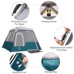 Camping Tents 4/6 Person Pop Up Instant Tent - Setup in 60s for Family Camping, Windproof Design, Family Cabin Tent with Rainfly & Backpack Carry Bag