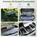 Brand-Man Propane Gas Grill, Portable Standup Grill with Folding Cart & Push-Button Ignition, Ideal for Camping, Tailgating, BBQ, Backyard, Patio & More