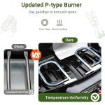 Brand-Man Propane Gas Grill, Portable Standup Grill with Folding Cart & Push-Button Ignition, Ideal for Camping, Tailgating, BBQ, Backyard, Patio & More