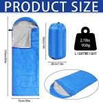 Junkin 12 Pcs Camping Sleeping Bag Bulk for Homeless 4 Seasons Cold Warm Weather Sleeping Bags Waterproof Lightweight with Compression Bag Camping Gear Equipment for Adults Backpacking Hiking