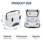 Portable Ice Chest Cooler Box, Heavy Duty Insulated Small Camping Cooler with 5-Day Ice Retention, for Beach, BBQ, Fishing, Picnics & Outdoor Adventures