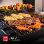 Nexgrill 17.5" Portable Charcoal Grill with Adjustable Chimney Vent, 349 SQ. In Cooking Area, Table Top Grill for Camping, Outdoor Cooking, Patios, and More – 820-0258