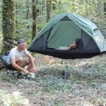 Lay Flat Hammock Tent - Waterproof Hammocks Tents for Camping with Mosquito net - Ultra Light Rain and Fly Proof Sleeping shelter Hybrid Hammok for Adults - All Weather and Seasons