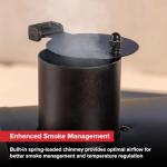 Nexgrill 17.5" Portable Charcoal Grill with Adjustable Chimney Vent, 349 SQ. In Cooking Area, Table Top Grill for Camping, Outdoor Cooking, Patios, and More – 820-0258