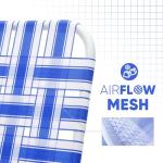 Sekey Camping Chair, Beach Chair for Adults with Highback, Folding Lawn Chair with Webbed Airflow Mesh, Patio Chair with Rust-Proof Coating, Webbed Lawn Chair for Outdoor, Fishing, Backyard, Blue