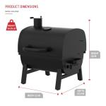 Nexgrill 17.5" Portable Charcoal Grill with Adjustable Chimney Vent, 349 SQ. In Cooking Area, Table Top Grill for Camping, Outdoor Cooking, Patios, and More – 820-0258