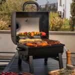 Nexgrill 17.5" Portable Charcoal Grill with Adjustable Chimney Vent, 349 SQ. In Cooking Area, Table Top Grill for Camping, Outdoor Cooking, Patios, and More – 820-0258