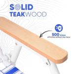 Sekey Camping Chair, Beach Chair for Adults with Highback, Folding Lawn Chair with Webbed Airflow Mesh, Patio Chair with Rust-Proof Coating, Webbed Lawn Chair for Outdoor, Fishing, Backyard, Blue