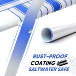 Sekey Camping Chair, Beach Chair for Adults with Highback, Folding Lawn Chair with Webbed Airflow Mesh, Patio Chair with Rust-Proof Coating, Webbed Lawn Chair for Outdoor, Fishing, Backyard, Blue