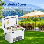 Portable Ice Chest Cooler Box, Heavy Duty Insulated Small Camping Cooler with 5-Day Ice Retention, for Beach, BBQ, Fishing, Picnics & Outdoor Adventures