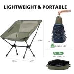 CAMEL CROWN Camping Chair Heavy Duty Backpacking Chair - Ultra-Light Folding Chair with Carry Bag, Portable Compact for Outdoor, Lawn, Hiking, Beach, Picnic
