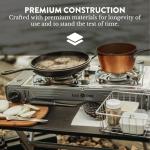 GasOne 2-Burner Portable Camp Stove - High Output 15,300 BTU - With Durable Carrying Case, Automatic Ignition, Safety Features, Perfect for Camping, Hiking, Tailgating, and Emergency Preparedness