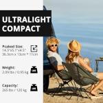 CAMEL CROWN Camping Chair Heavy Duty Backpacking Chair - Ultra-Light Folding Chair with Carry Bag, Portable Compact for Outdoor, Lawn, Hiking, Beach, Picnic