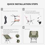 CAMEL CROWN Camping Chair Heavy Duty Backpacking Chair - Ultra-Light Folding Chair with Carry Bag, Portable Compact for Outdoor, Lawn, Hiking, Beach, Picnic