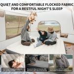 Naturehike Pillow Top Plush Compact King Air Mattress with Rechargeable Built-in Pump, 992 LBS Support, Blow Up Bed with Annular Air Column Structure, Inflatable Airbed for Home, Camping, Guests