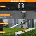Patent Camping Hammock with Mosquito Net and Rainfly Cover, orange/grey
