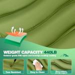 FrutPunch Camping Sleeping Pad, Ultralight Camping Mat with Pillow, Built-in Foot Pump Inflatable Sleeping Pads Compact for Camping Backpacking Hiking Traveling Tent, Single