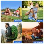 FrutPunch Camping Sleeping Pad, Ultralight Camping Mat with Pillow, Built-in Foot Pump Inflatable Sleeping Pads Compact for Camping Backpacking Hiking Traveling Tent, Single