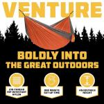 Wise Owl Outfitters Hammock for Camping Single Hammocks Gear for The Outdoors Backpacking Survival or Travel - Portable Lightweight Parachute Nylon SO Orange & Grey