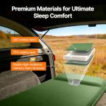 OGERY Self-Inflating Sleeping Pad with Built-in Foot Pump, 3" Memory Foam Camping Mattress for Side Sleepers, Quiet & Insulated Sleeping Mat Camping Essential Gear for Car Tent Camping