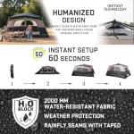 HINSTANT 4/6/8 Person Instant Tent, Waterproof Pop Up Tents for Camping with Rainfly, 60 Seconds Easy Setup, Automatic Cabin Tent for Family Camping with Expandable Carry Bag & Upgraded Ventilation
