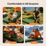 OGERY Self-Inflating Sleeping Pad with Built-in Foot Pump, 3" Memory Foam Camping Mattress for Side Sleepers, Quiet & Insulated Sleeping Mat Camping Essential Gear for Car Tent Camping