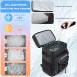 Jornova Insulated Cooler Backpack, 40L Leakproof Backpack with Double Compartments for Men & Women, Large Lunch Cooler for Camping, Beach, Travel, Picnic, Up to 48 Cans