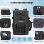 Jornova Insulated Cooler Backpack, 40L Leakproof Backpack with Double Compartments for Men & Women, Large Lunch Cooler for Camping, Beach, Travel, Picnic, Up to 48 Cans