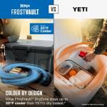 Ninja FrostVault | 65qt Wheeled Cooler with Cold Dry Zone | Integrated Fridge-Temp Dry Storage Drawer | Premium Heavy-Duty Insulated Cooler | Keeps Ice for Days | Charcoal Gray | FB265CG