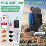 LUKETURE Triangle Camping Hammock, 10ft Multi Person Hammocks Max 1100 lbs for Outdoor Relaxing, Extra Large Hammock w/Ratchet/Webbing Straps (10ft-Triangle Camping Hammock)