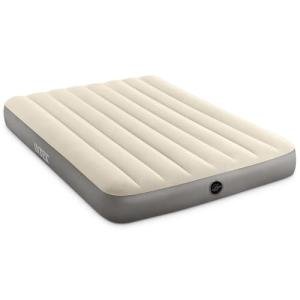 Intex 64102E Dura-Beam Standard Single-High Air Mattress: Fiber-Tech – Full Size – 10in Bed Height – 600lb Weight Capacity – Pump Sold Separately