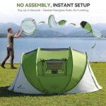 Sportneer Camping Tent: 2 Adults Pop Up Tent with Rain Fly and Carrying Bag - All-Weather Shelter for Camping Backyard Sleepover & Beach, 2 Doors, 3 Top Meshes, Easy Set Up, Size 110''x78''x51''