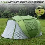 Sportneer Camping Tent: 2 Adults Pop Up Tent with Rain Fly and Carrying Bag - All-Weather Shelter for Camping Backyard Sleepover & Beach, 2 Doors, 3 Top Meshes, Easy Set Up, Size 110''x78''x51''