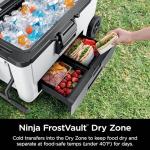 Ninja FrostVault | 65qt Wheeled Cooler with Cold Dry Zone | Integrated Fridge-Temp Dry Storage Drawer | Premium Heavy-Duty Insulated Cooler | Keeps Ice for Days | Cloud White | FB265WH