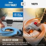 Ninja FrostVault | 65qt Wheeled Cooler with Cold Dry Zone | Integrated Fridge-Temp Dry Storage Drawer | Premium Heavy-Duty Insulated Cooler | Keeps Ice for Days | Cloud White | FB265WH