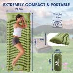 Pretyw Sleeping Pad for Camping - Ultralight Camping Mattress with Pillow, Built-in Foot Pump, Compact Inflatable Portable Mat for Backpacking, Hiking, Car Traveling, Beach, Tent
