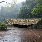 Night Cat Camping Hammock Tent: Lightweight Portable 4 in 1 Hammock with Rain Tarp and Mosquito Net for Hiking Jungle Outdoor Camouflage