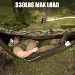 Night Cat Camping Hammock Tent: Lightweight Portable 4 in 1 Hammock with Rain Tarp and Mosquito Net for Hiking Jungle Outdoor Camouflage