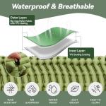 Pretyw Sleeping Pad for Camping - Ultralight Camping Mattress with Pillow, Built-in Foot Pump, Compact Inflatable Portable Mat for Backpacking, Hiking, Car Traveling, Beach, Tent