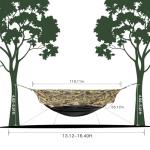 Night Cat Camping Hammock Tent: Lightweight Portable 4 in 1 Hammock with Rain Tarp and Mosquito Net for Hiking Jungle Outdoor Camouflage