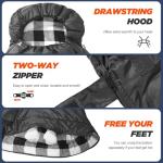 MEREZA Flannel Sleeping Bag for Adults Mens with Pillow, XL Cold Weather Sleeping Bag for 30 Degree 4 Season Camping Large Big and Tall Sleeping Bags with Compression Sack