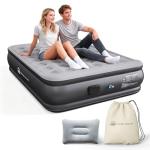 JUITOY Queen Air Mattress with Built in Pump, 18" Upgraded One-Touch Inflatable Airbed for Home, Camping Guests, Portable Blow Up Mattress, 770lbs Capacity