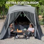 TIMBER RIDGE 5-9 Person SUV Tent with Screen Porch and Awning for Family Camping, Weather Resistant and Portable Van or Car Tent, Includes Rainfly and Storage Bag, 13' W X 10' L X 7.1' H, Grey
